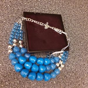 Blue and Silver  necklace NWOT 💙